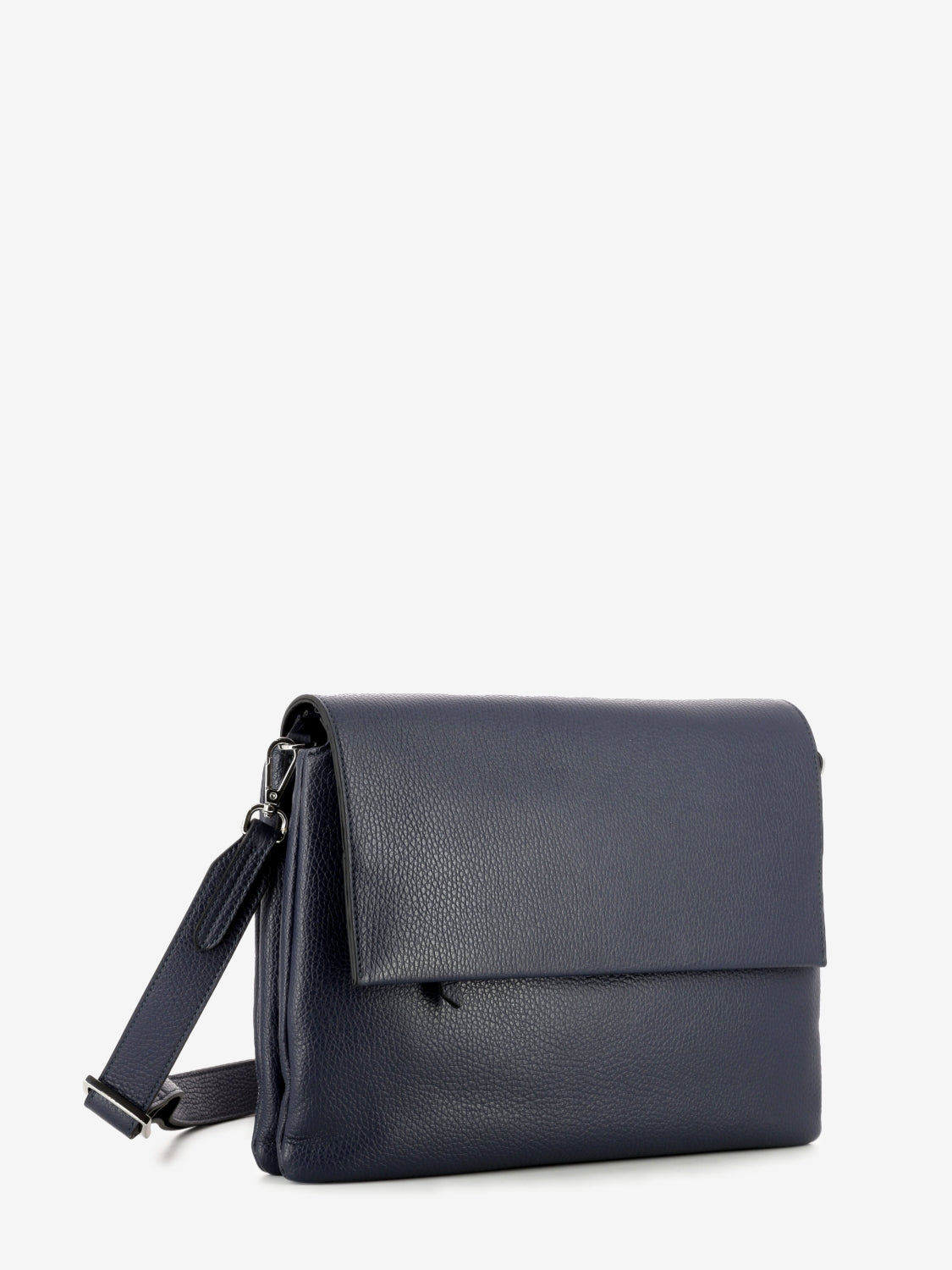 Borsa Three in pelle navy