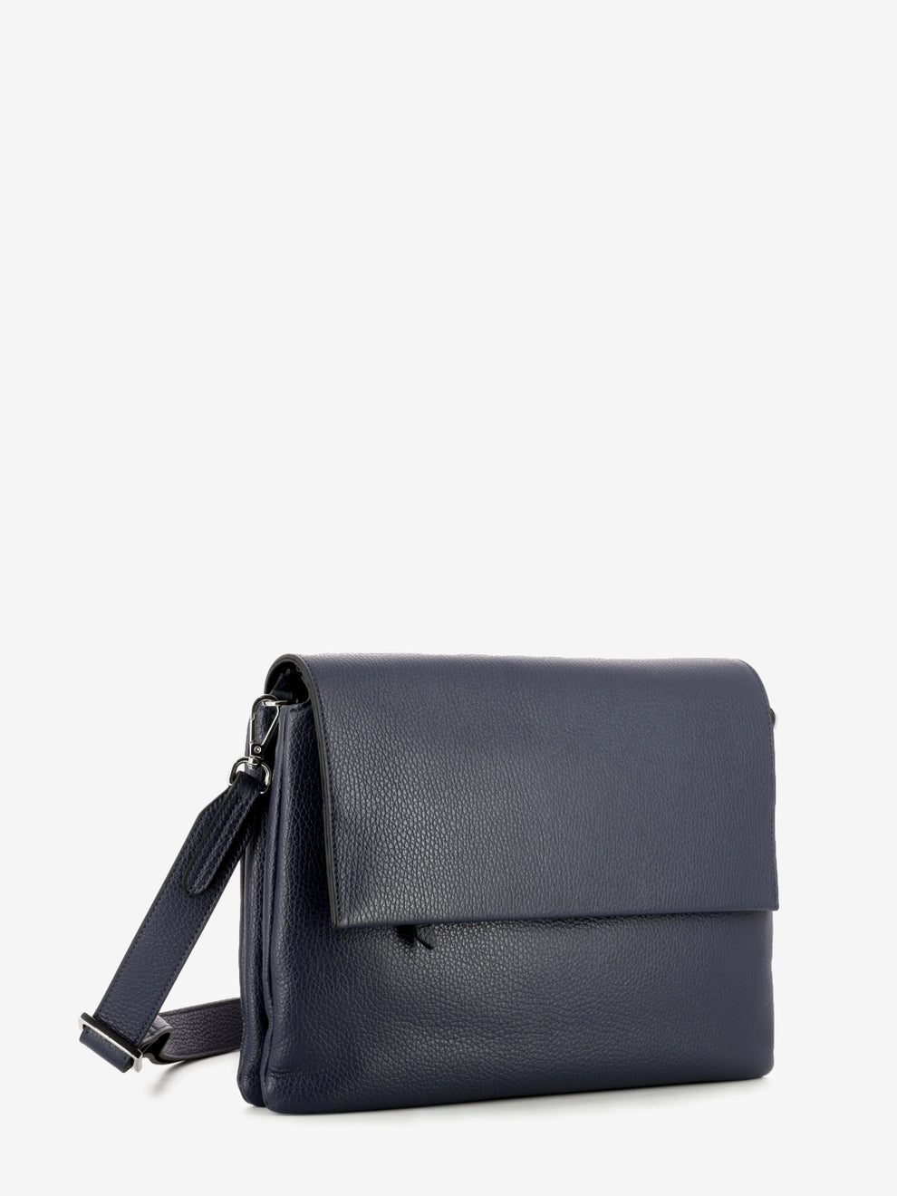 Borsa Three in pelle navy