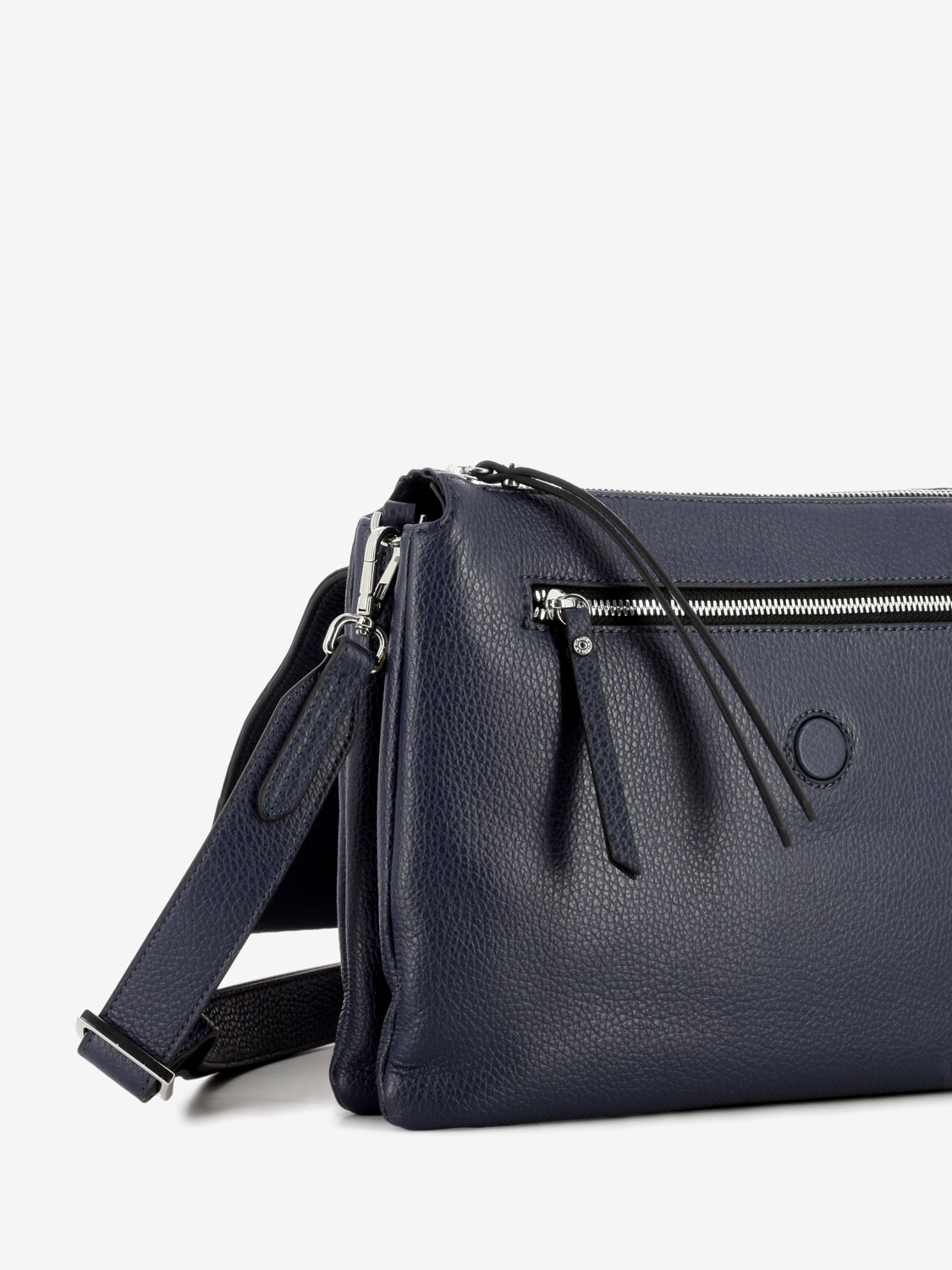 Borsa Three in pelle navy