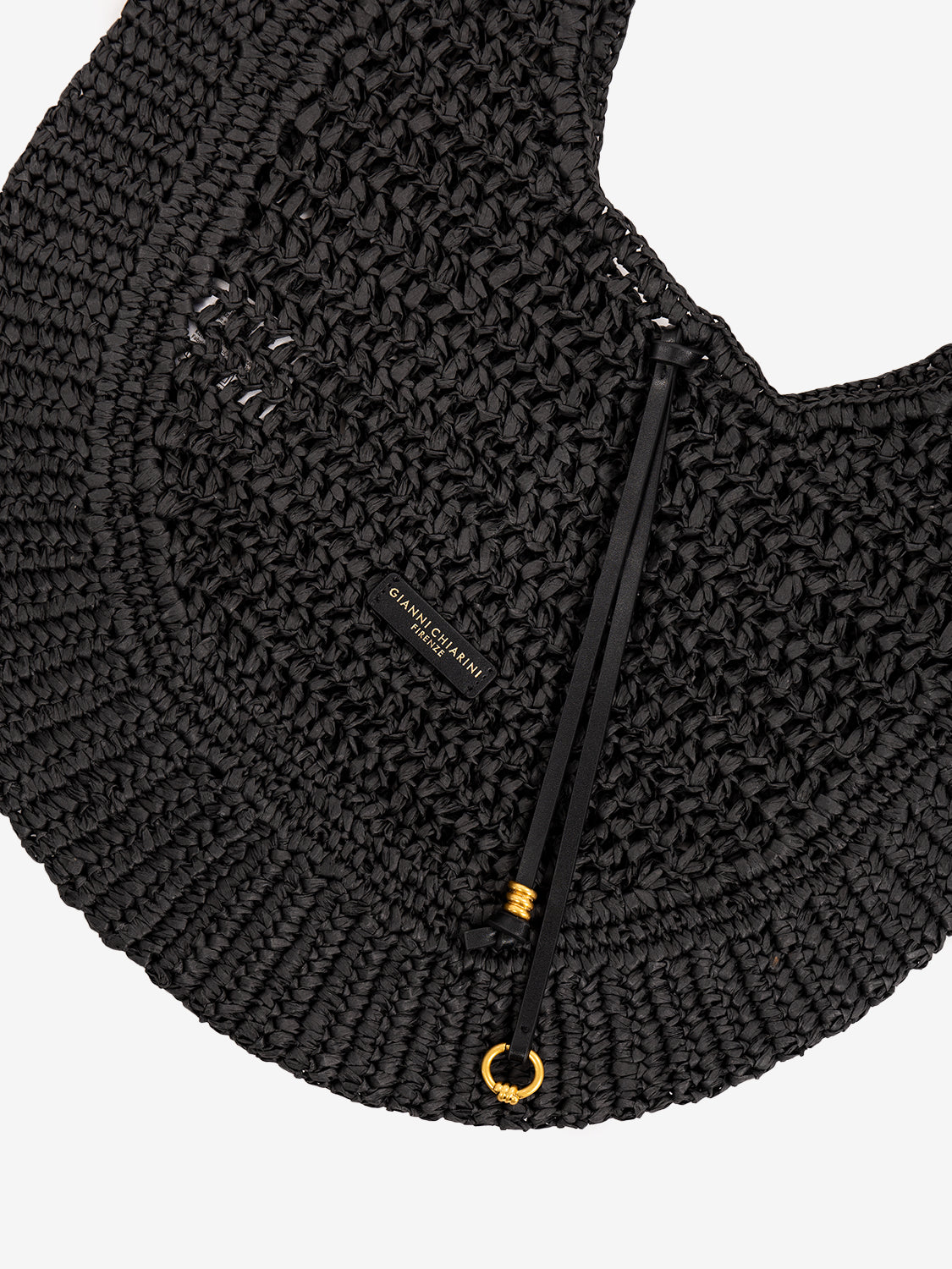 Nefeli black crochet bag