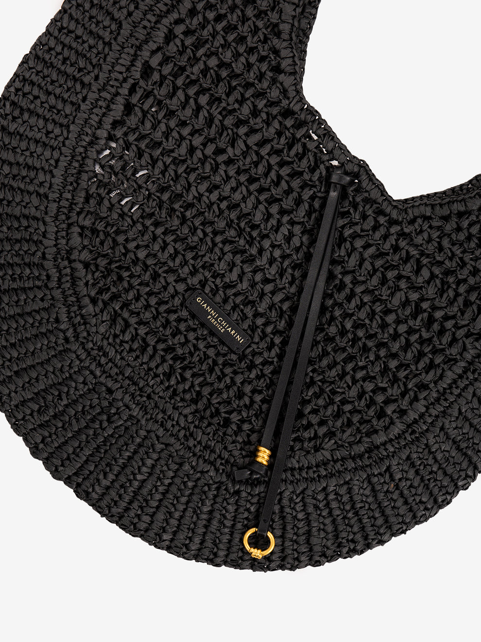 Nefeli black crochet bag