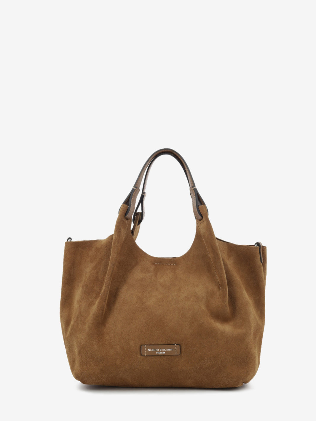 Borsa Dua in suede caramel