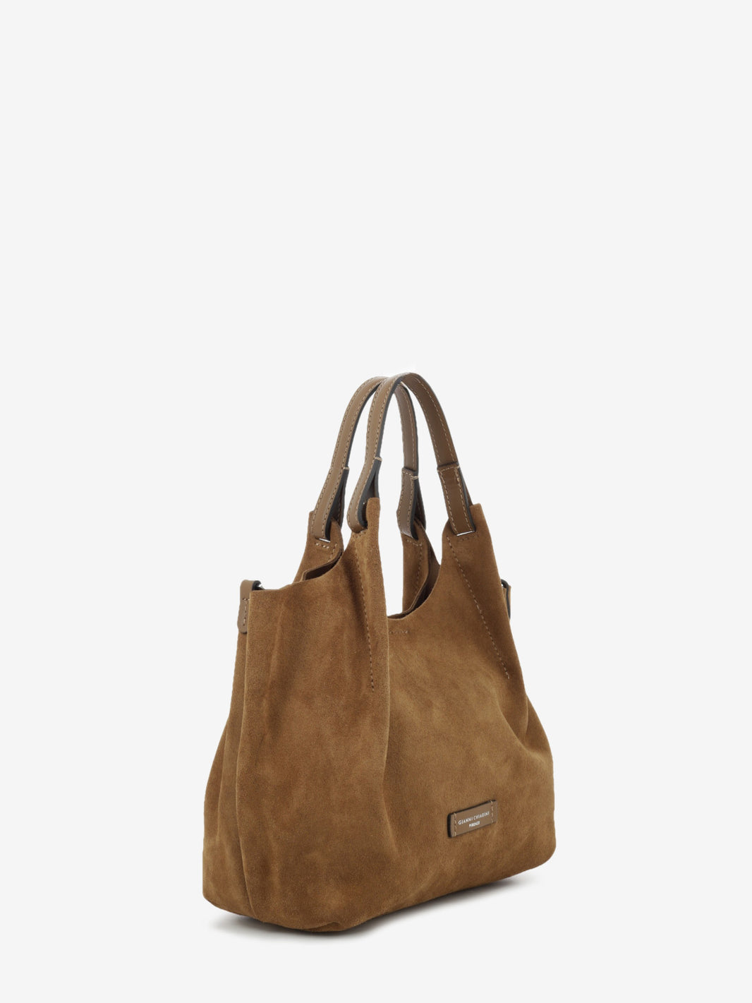 Borsa Dua in suede caramel