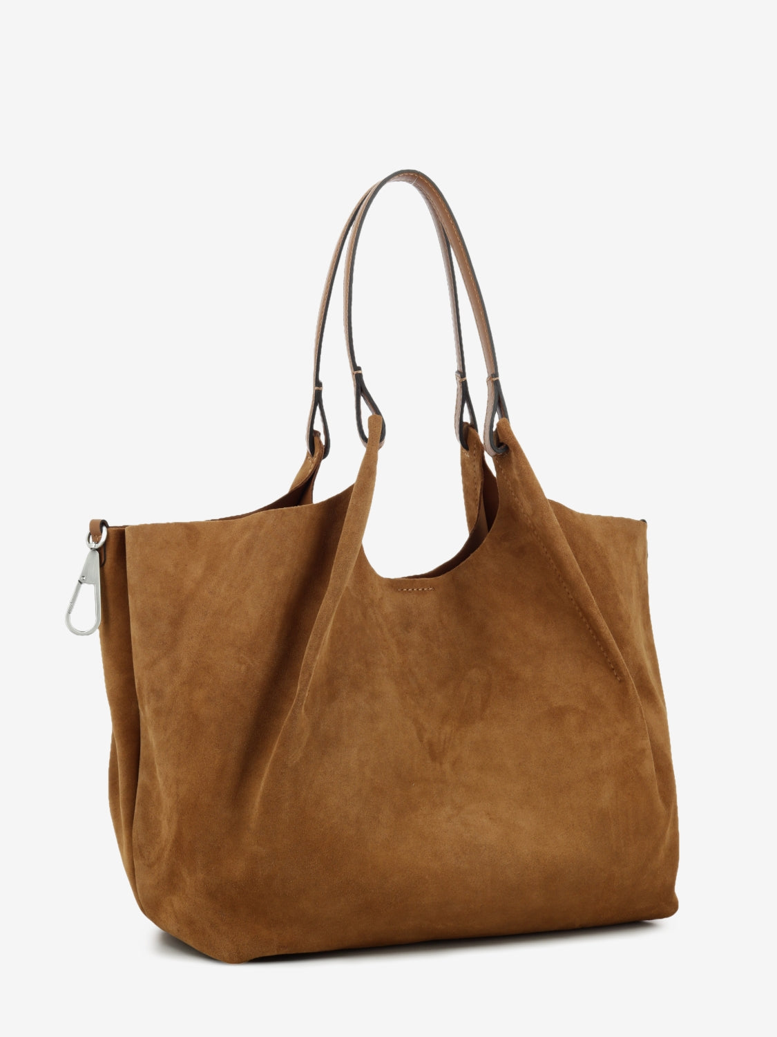 Borsa Dua in suede caramel