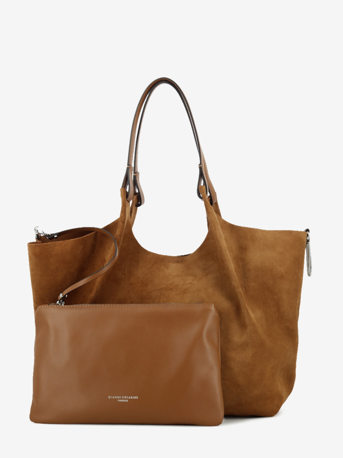 Borsa Dua in suede caramel