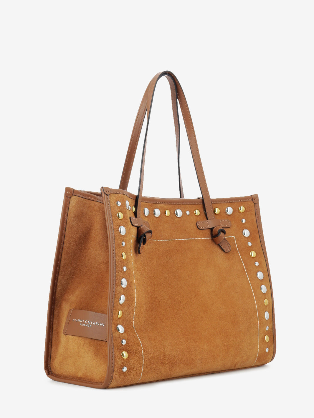 Borsa in suede Marcella caramel