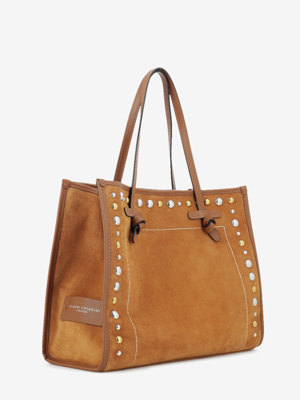 Borsa in suede Marcella caramel