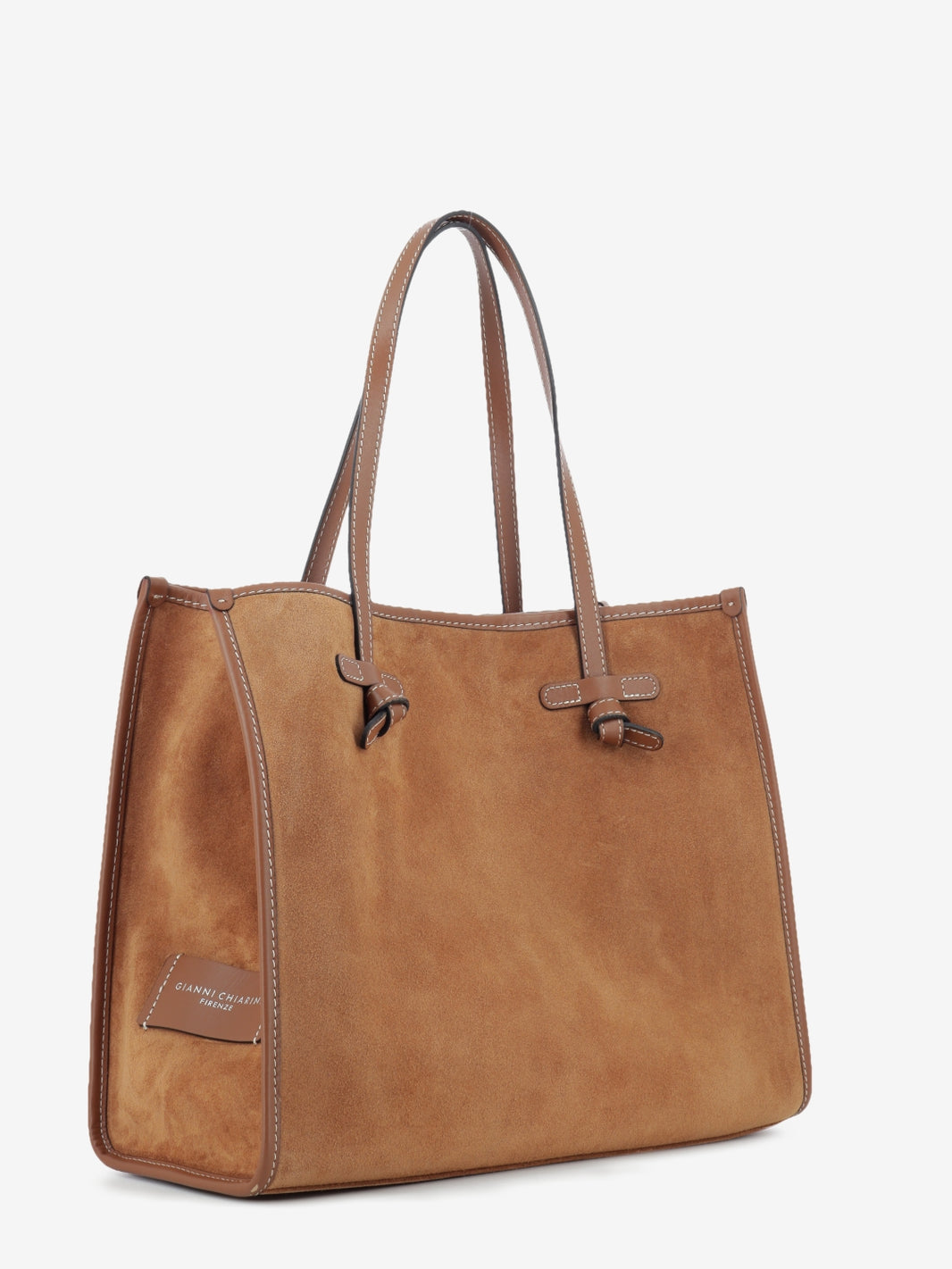 Borsa in suede Marcella caramel