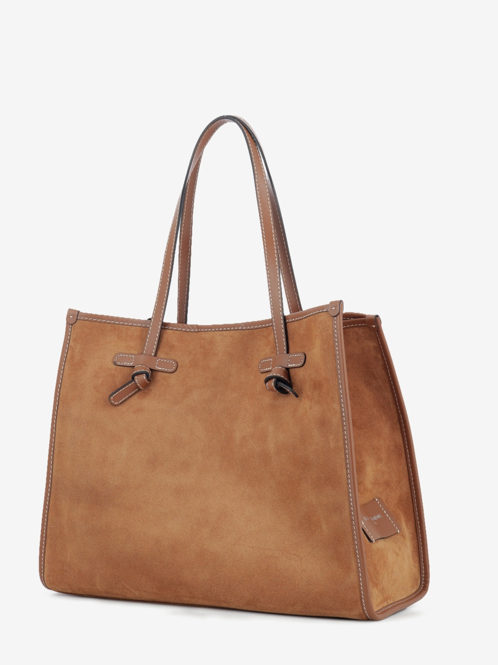 Borsa in suede Marcella caramel