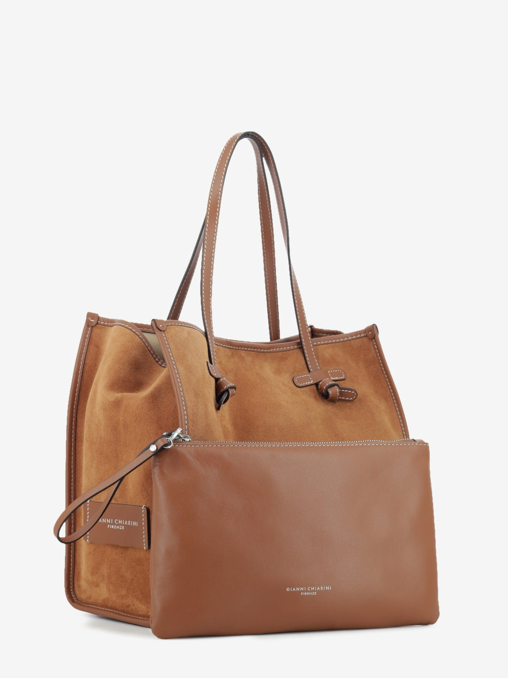 Borsa in suede Marcella caramel