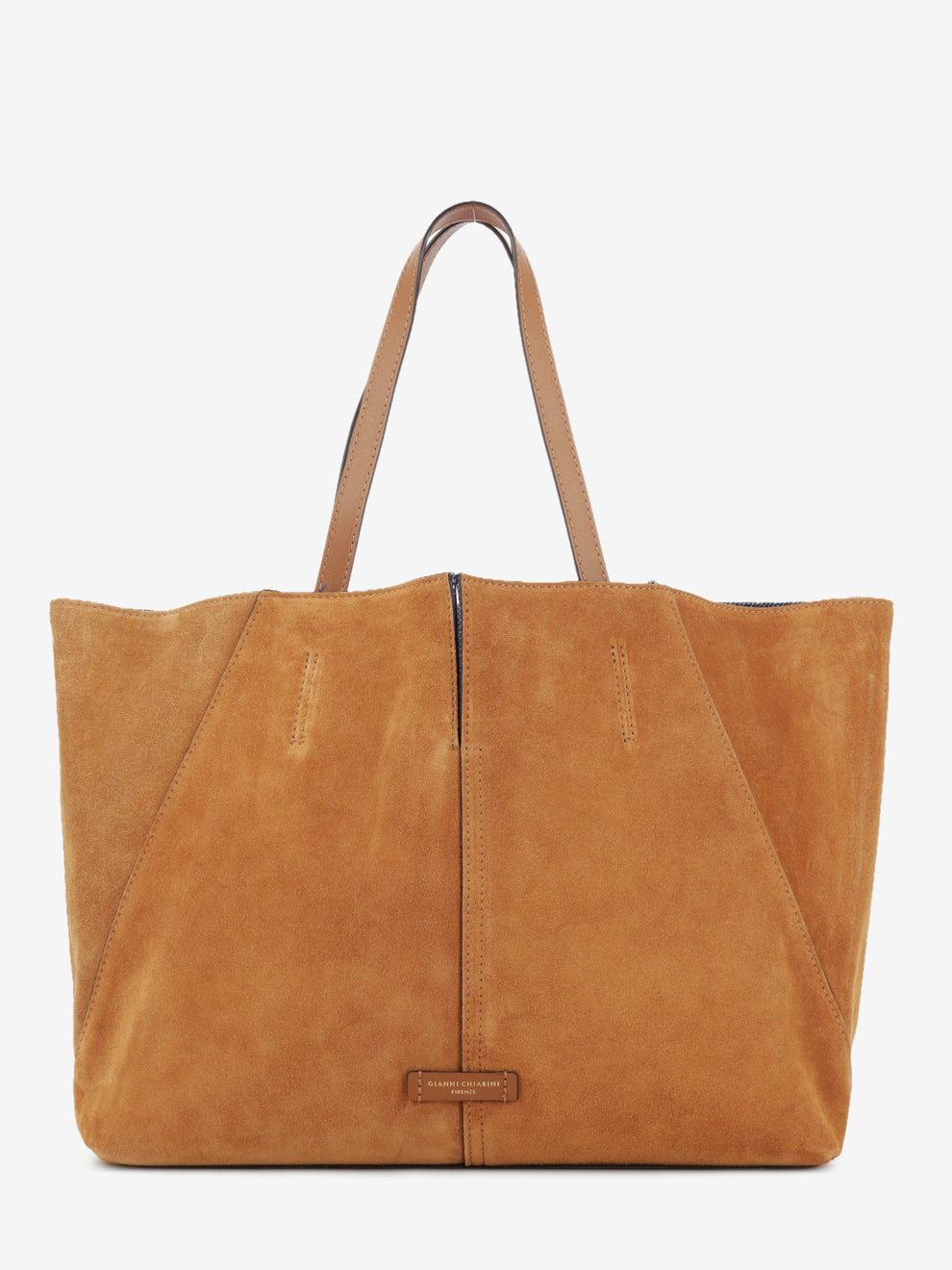 Borsa in suede Maya caramel