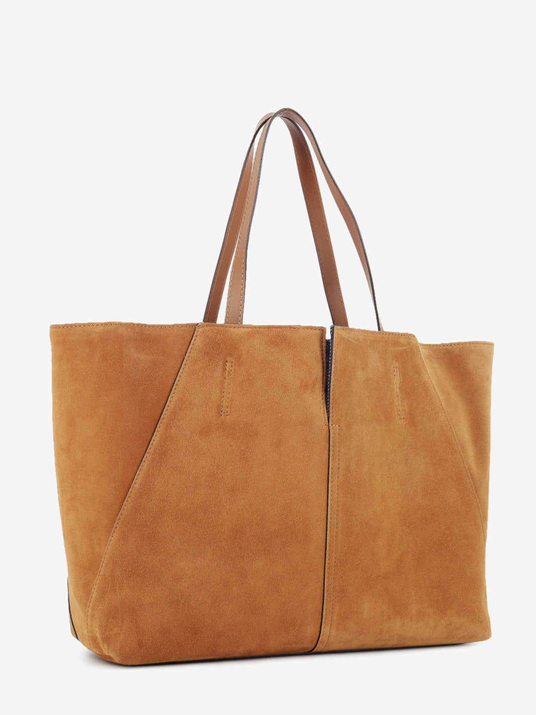 Borsa in suede Maya caramel