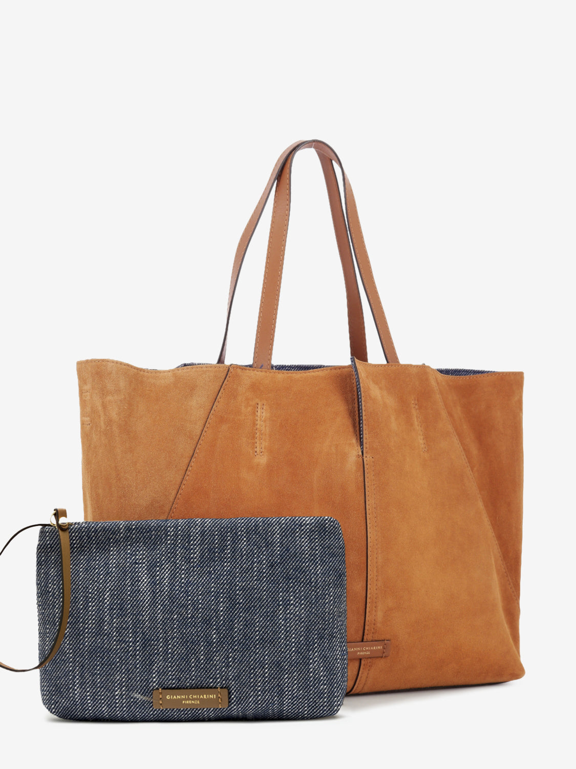 Borsa in suede Maya caramel