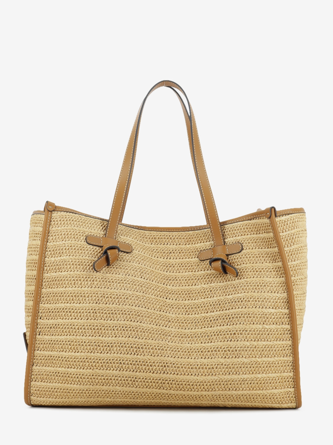 Borsa in tessuto e pelle Marcella beige