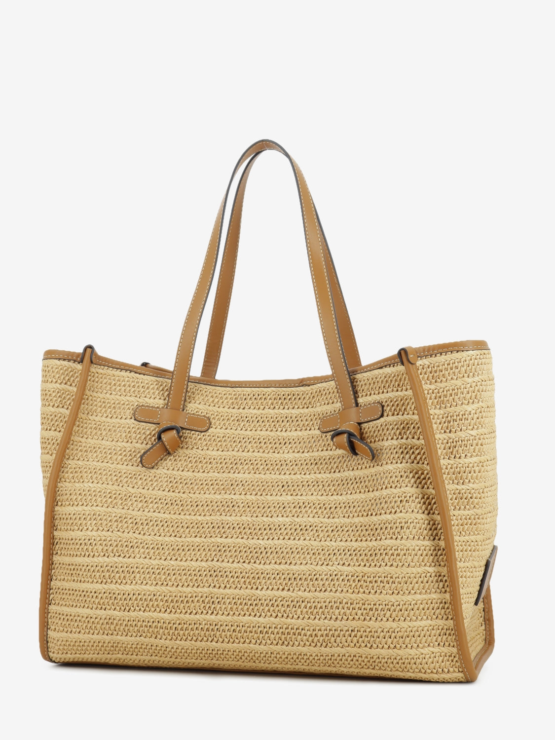 Borsa in tessuto e pelle Marcella beige