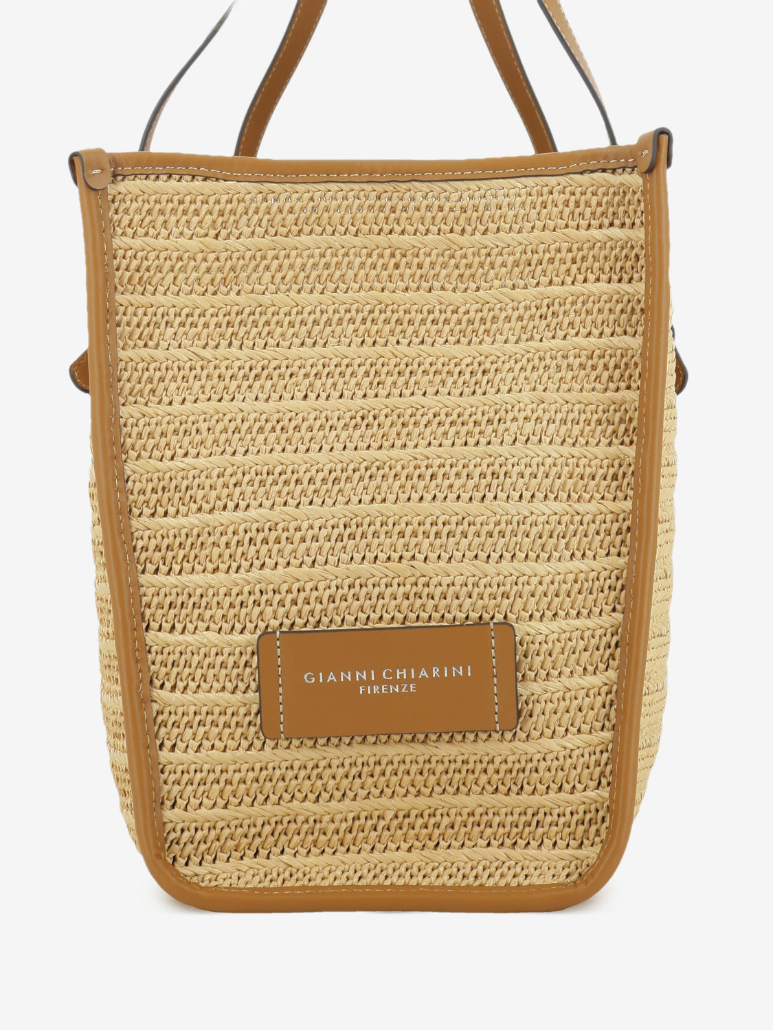 Borsa in tessuto e pelle Marcella beige