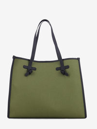 Marcella military fabric and leather bag