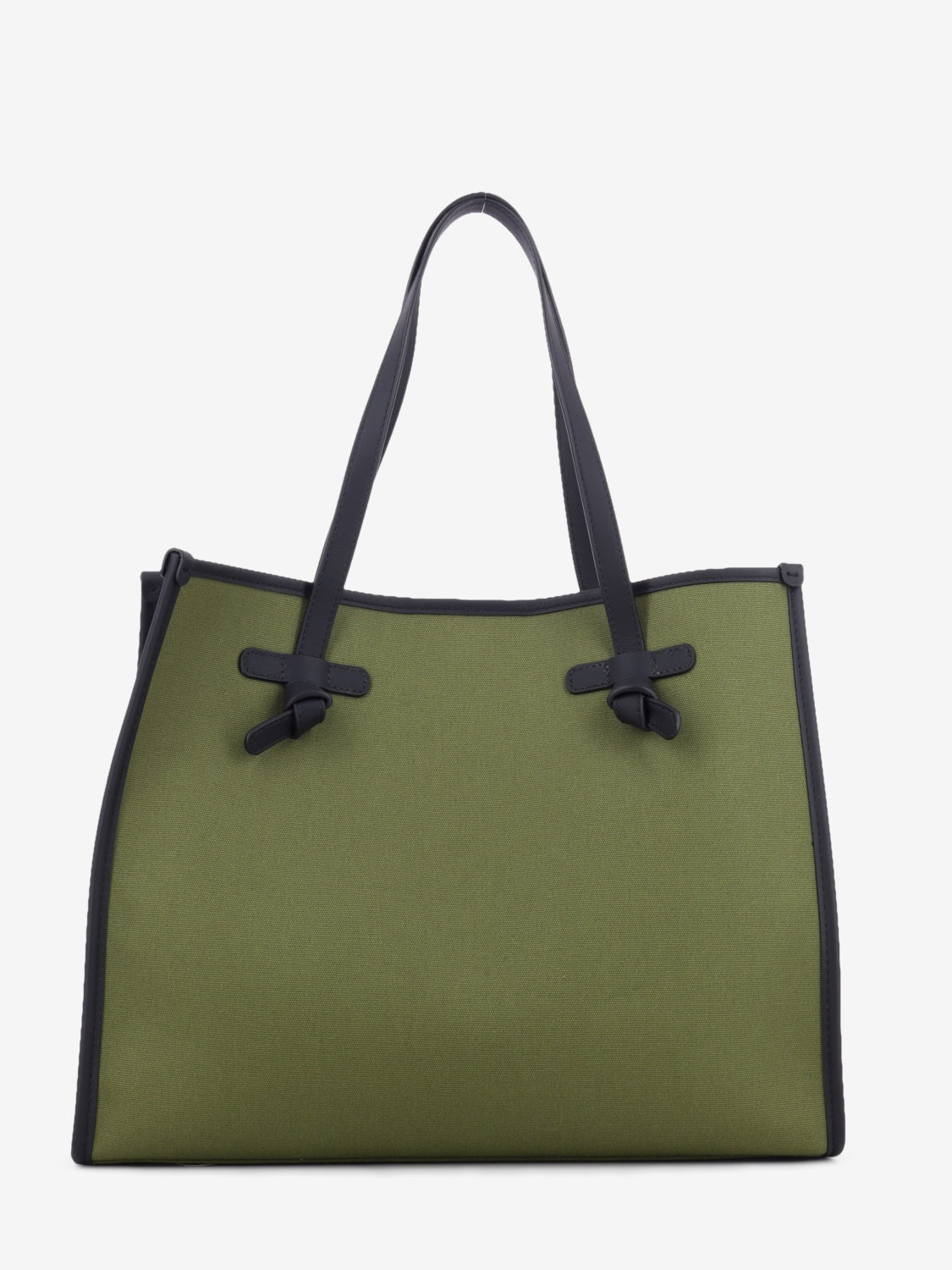 Borsa Marcella in tessuto e pelle militare