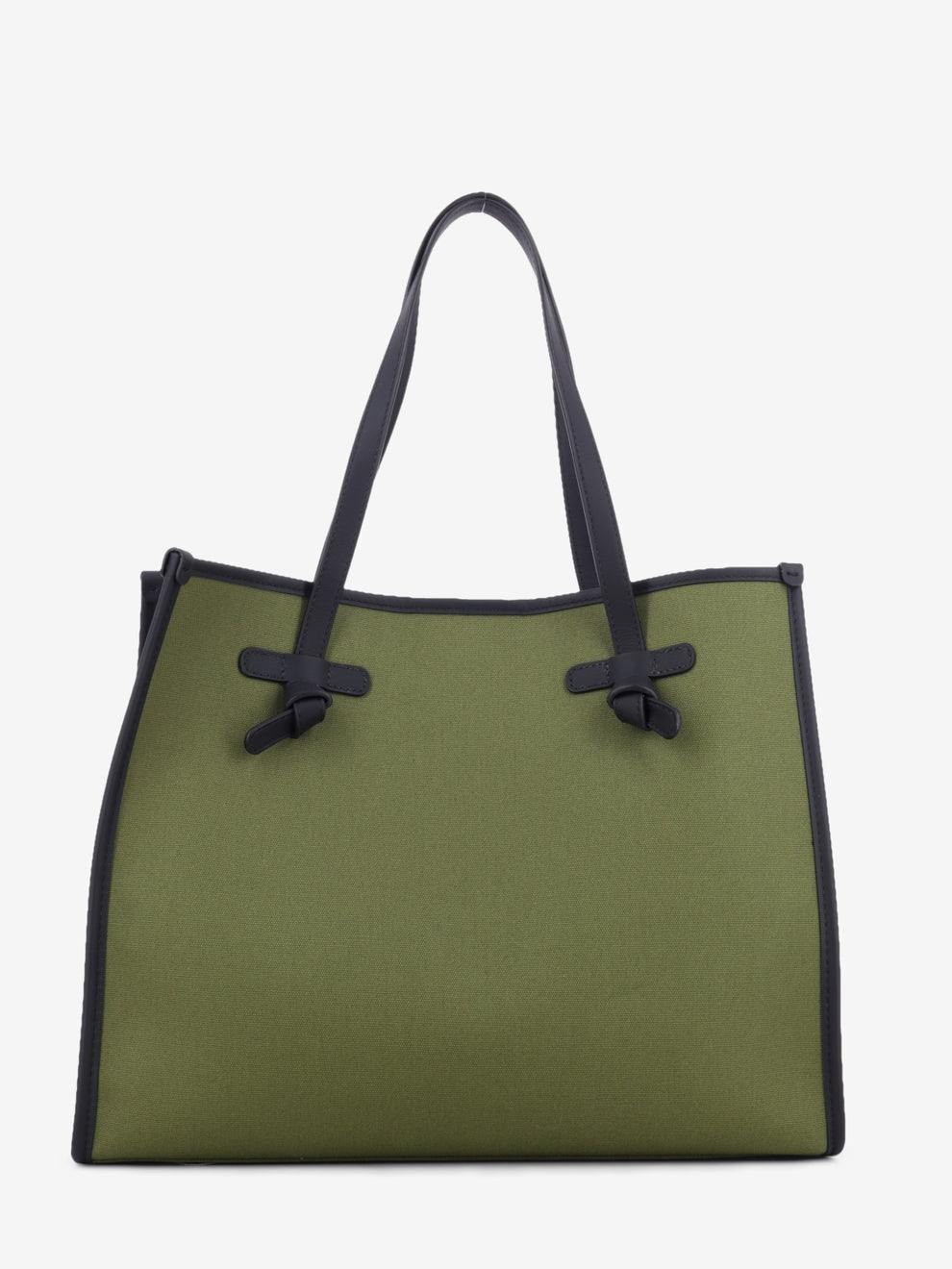 Borsa Marcella in tessuto e pelle militare