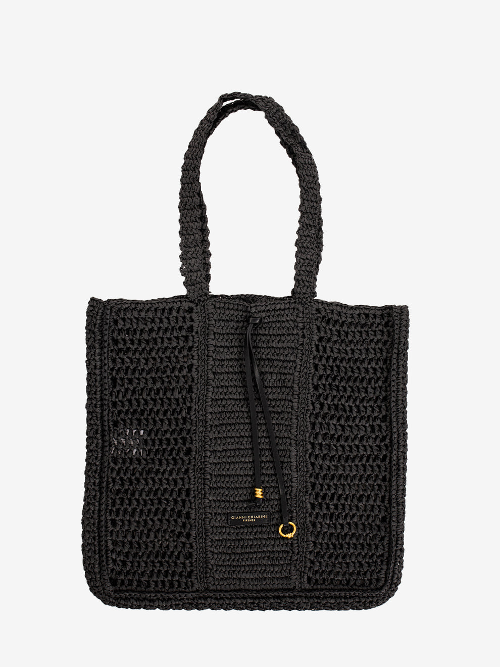Nefeli black crochet bag