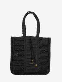 Nefeli black crochet bag