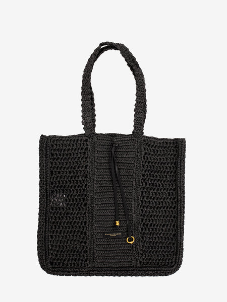 GIANNI CHIARINI FIRENZE ブラックビジネスバッグ Gianni Chiarini Firenze - Nefeli black crochet bag | STIMM