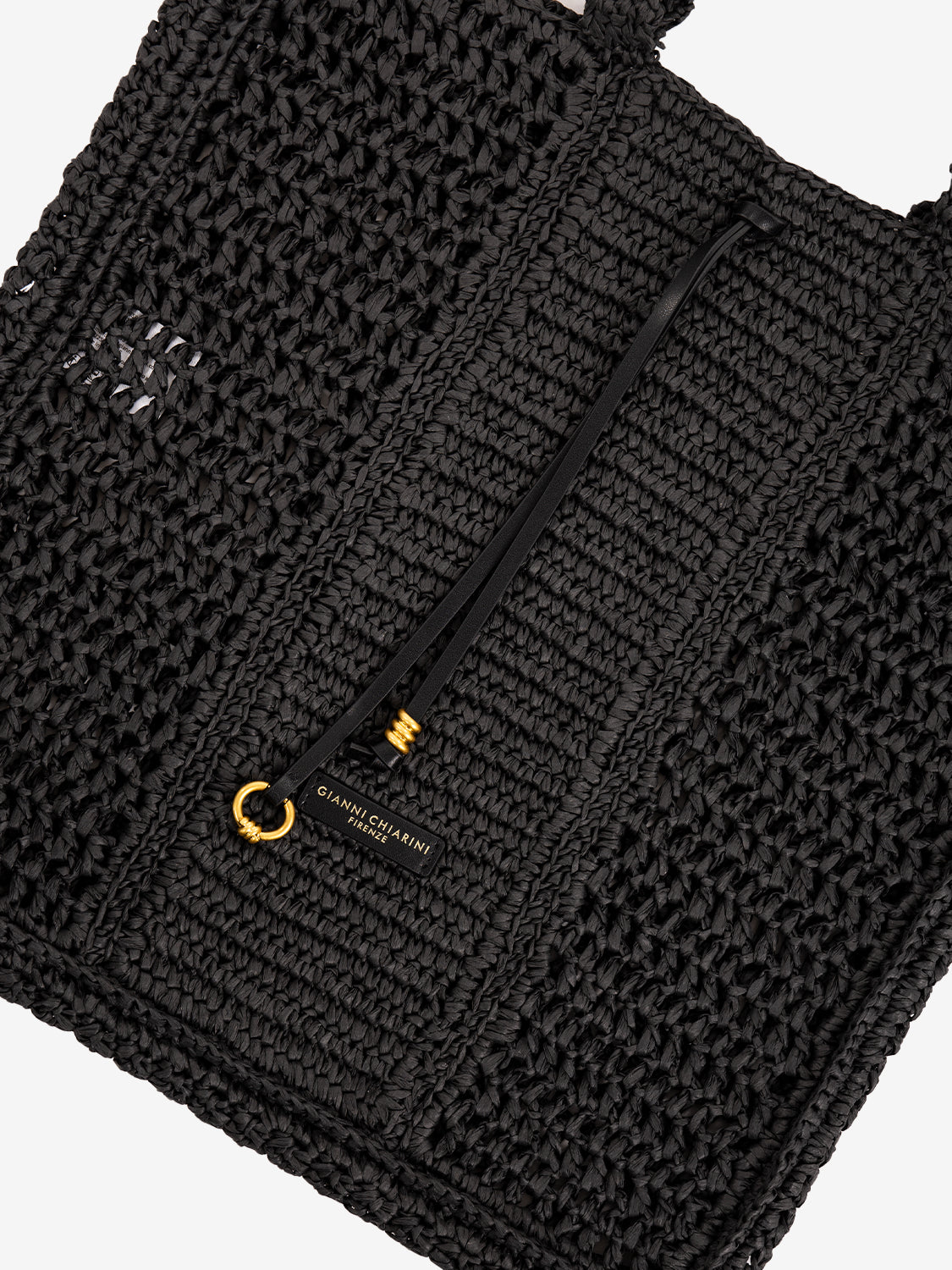 Nefeli black crochet bag