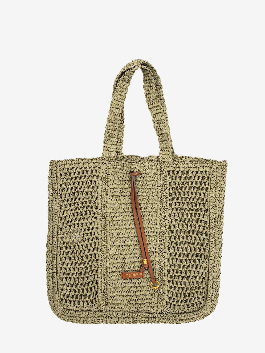 Nefeli green crochet bag