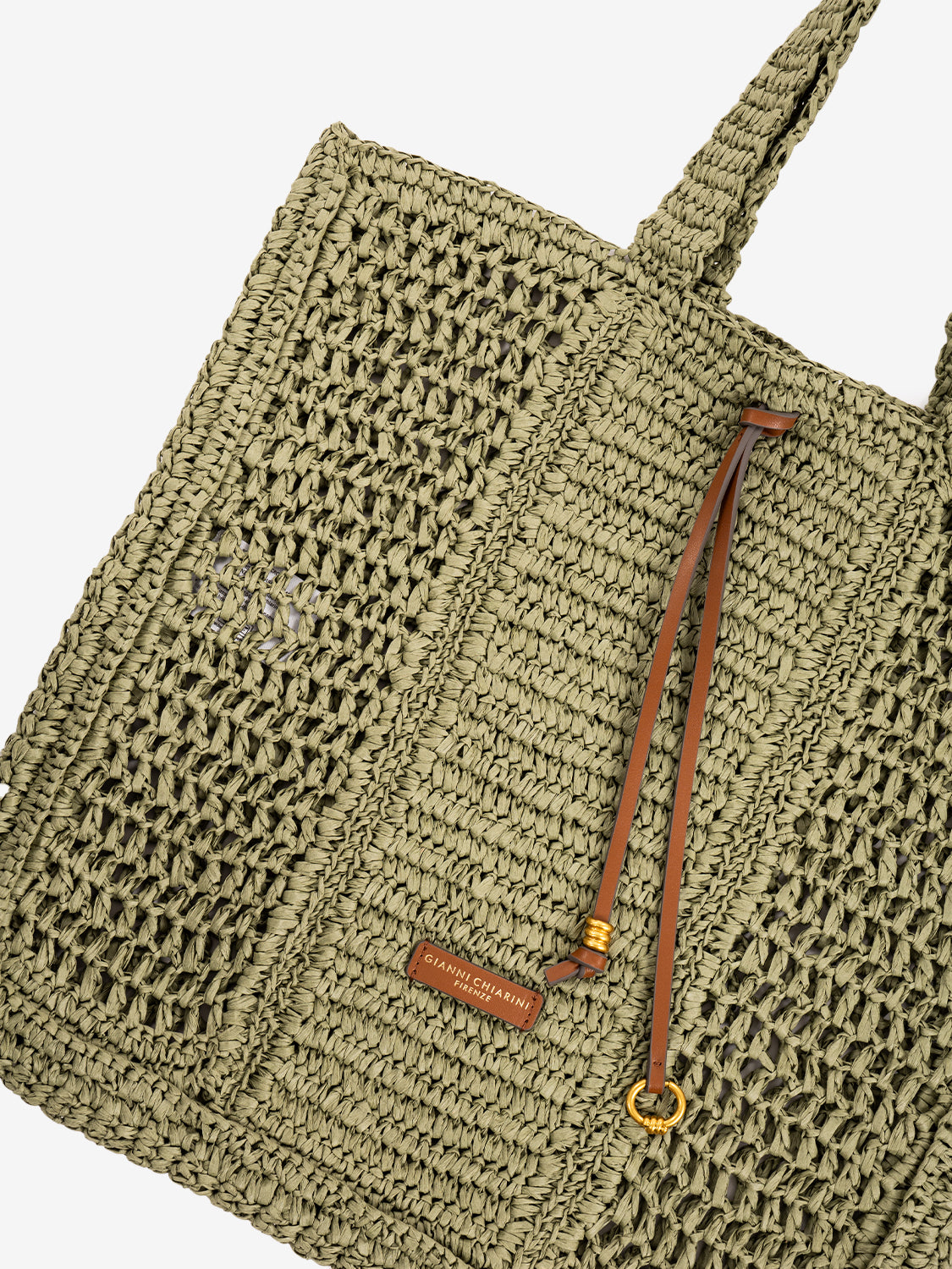 Nefeli green crochet bag