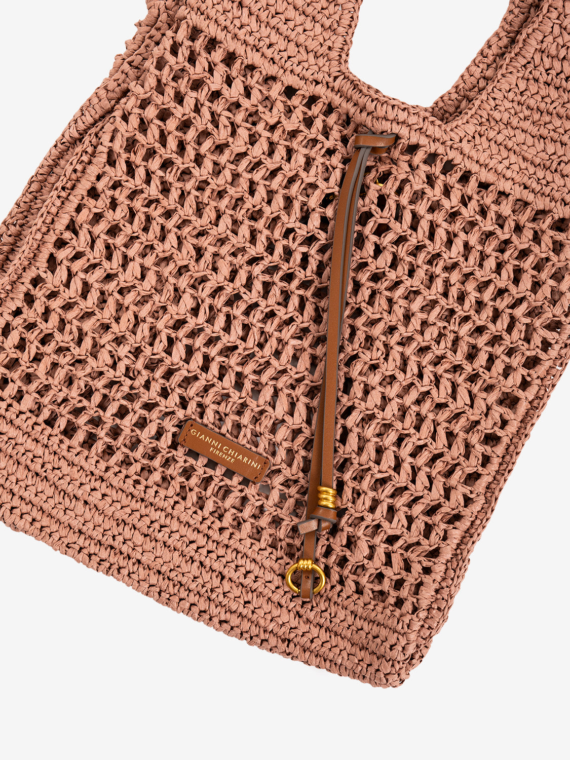 Borsa Nefeli in crochet blush