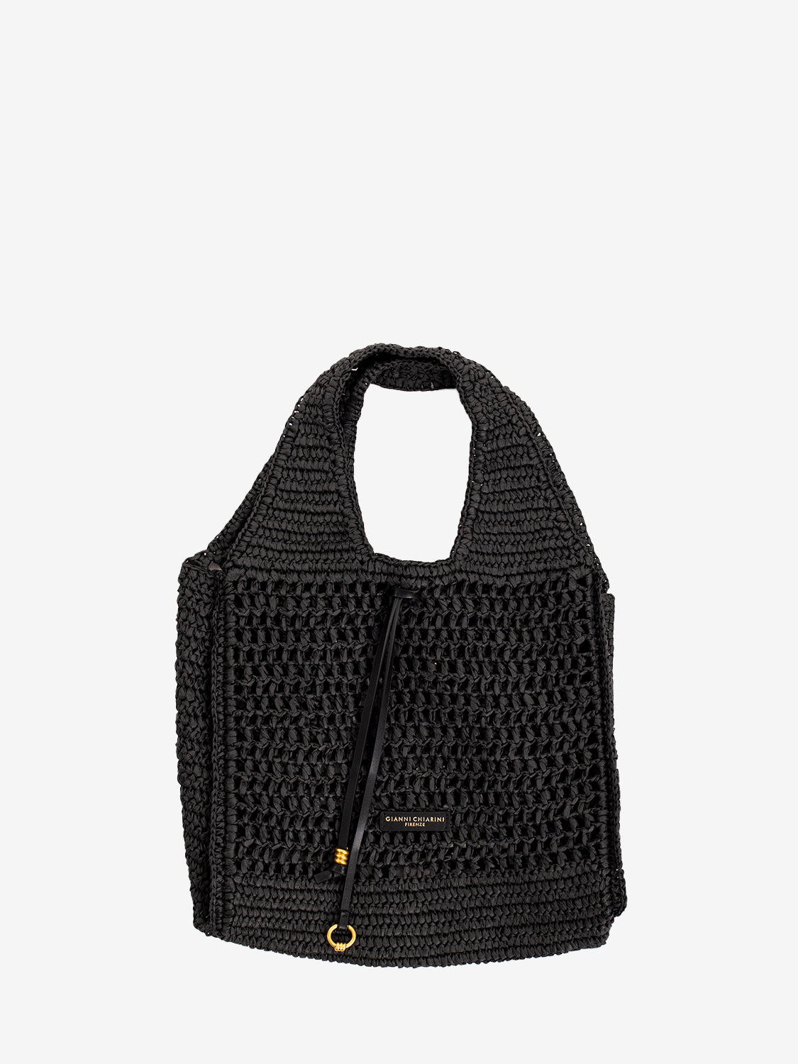 Nefeli black crochet bag