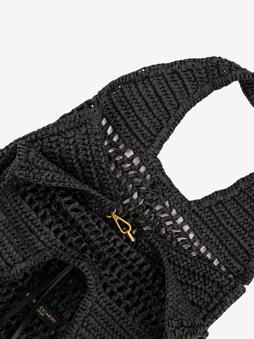Nefeli black crochet bag