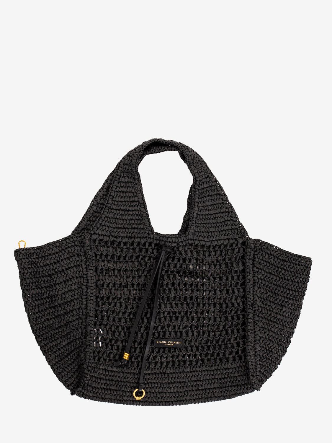 Nefeli black crochet bag