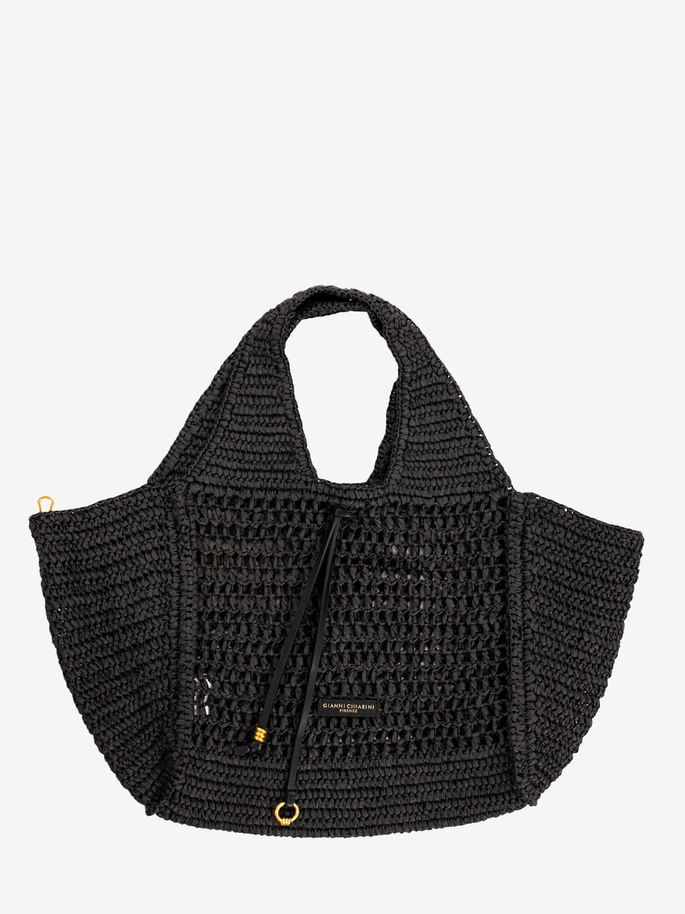 Nefeli black crochet bag