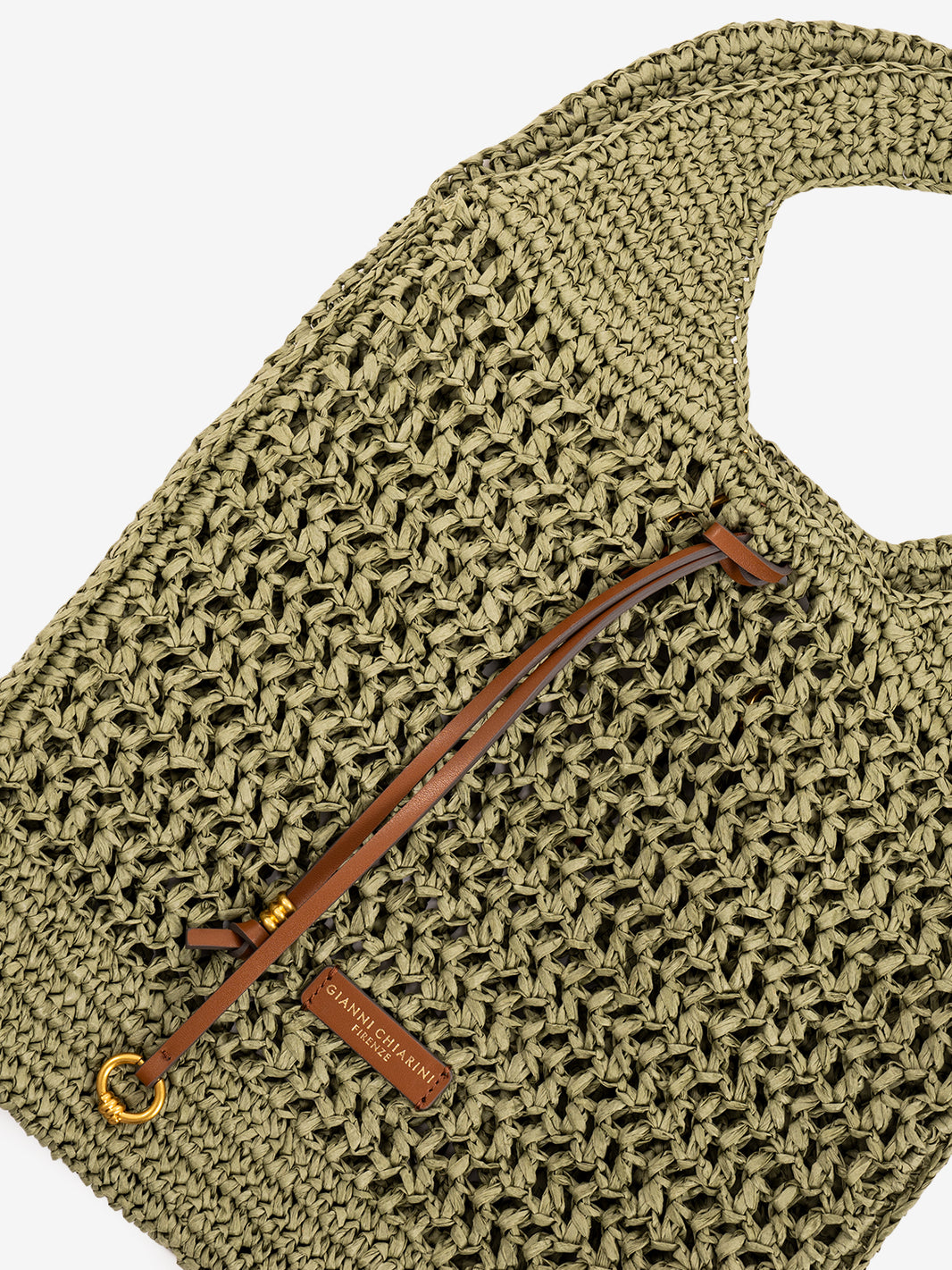 Nefeli green crochet bag