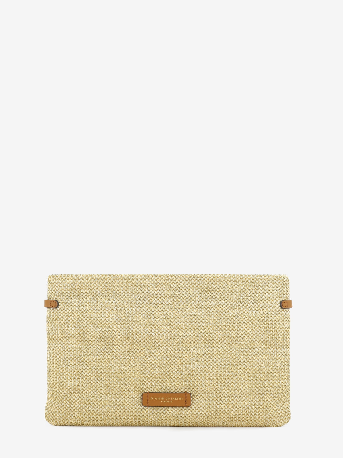 Hermy natural straw clutch