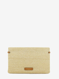 Hermy natural straw clutch