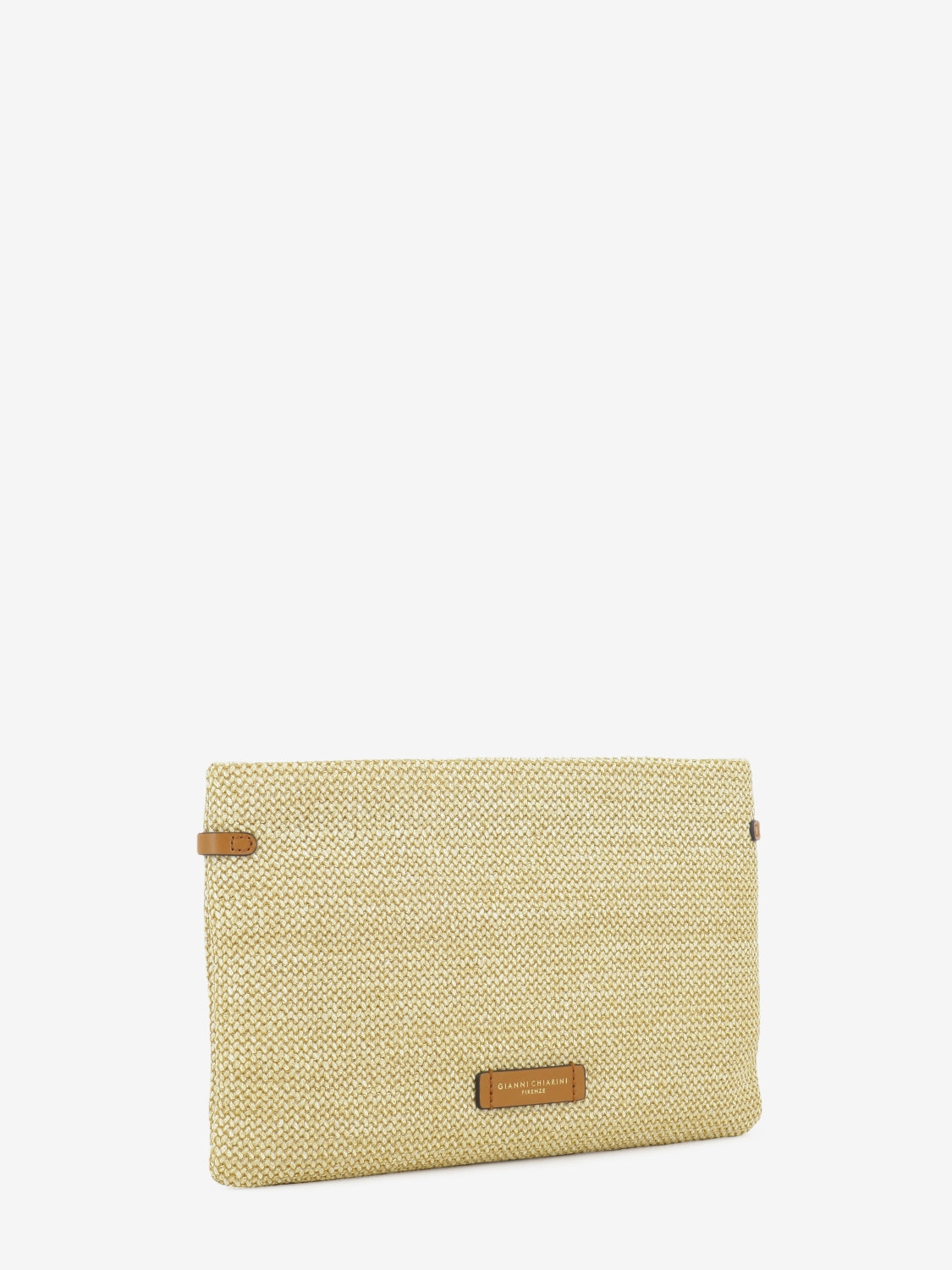 Hermy natural straw clutch