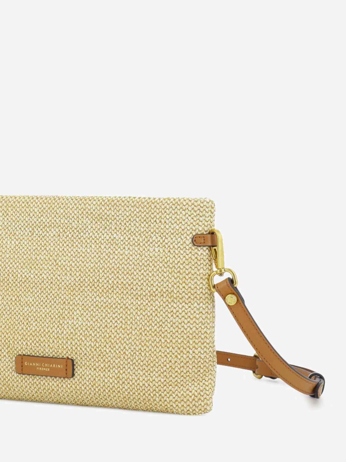 Hermy natural straw clutch