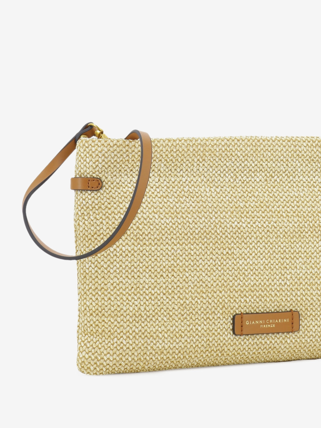 Hermy natural straw clutch
