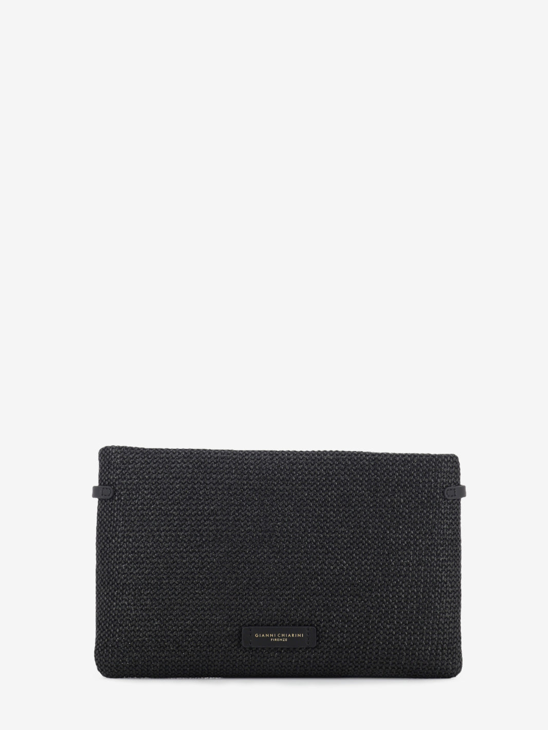 Clutch in paglia Hermy nero