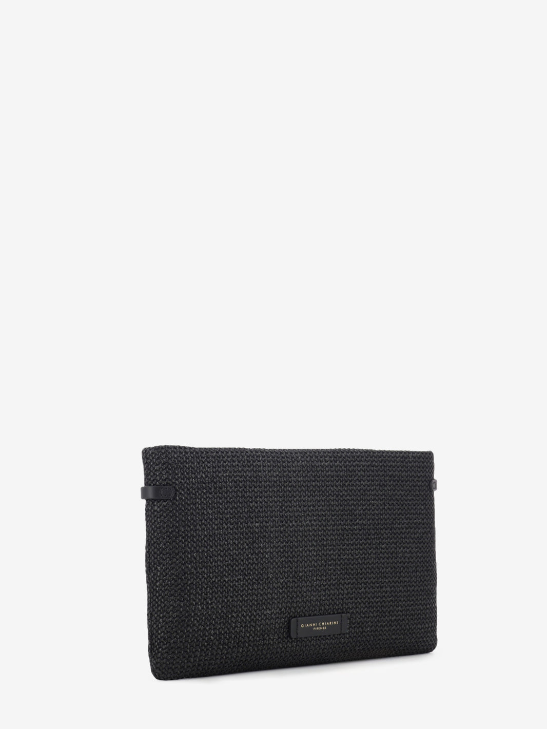 Clutch in paglia Hermy nero