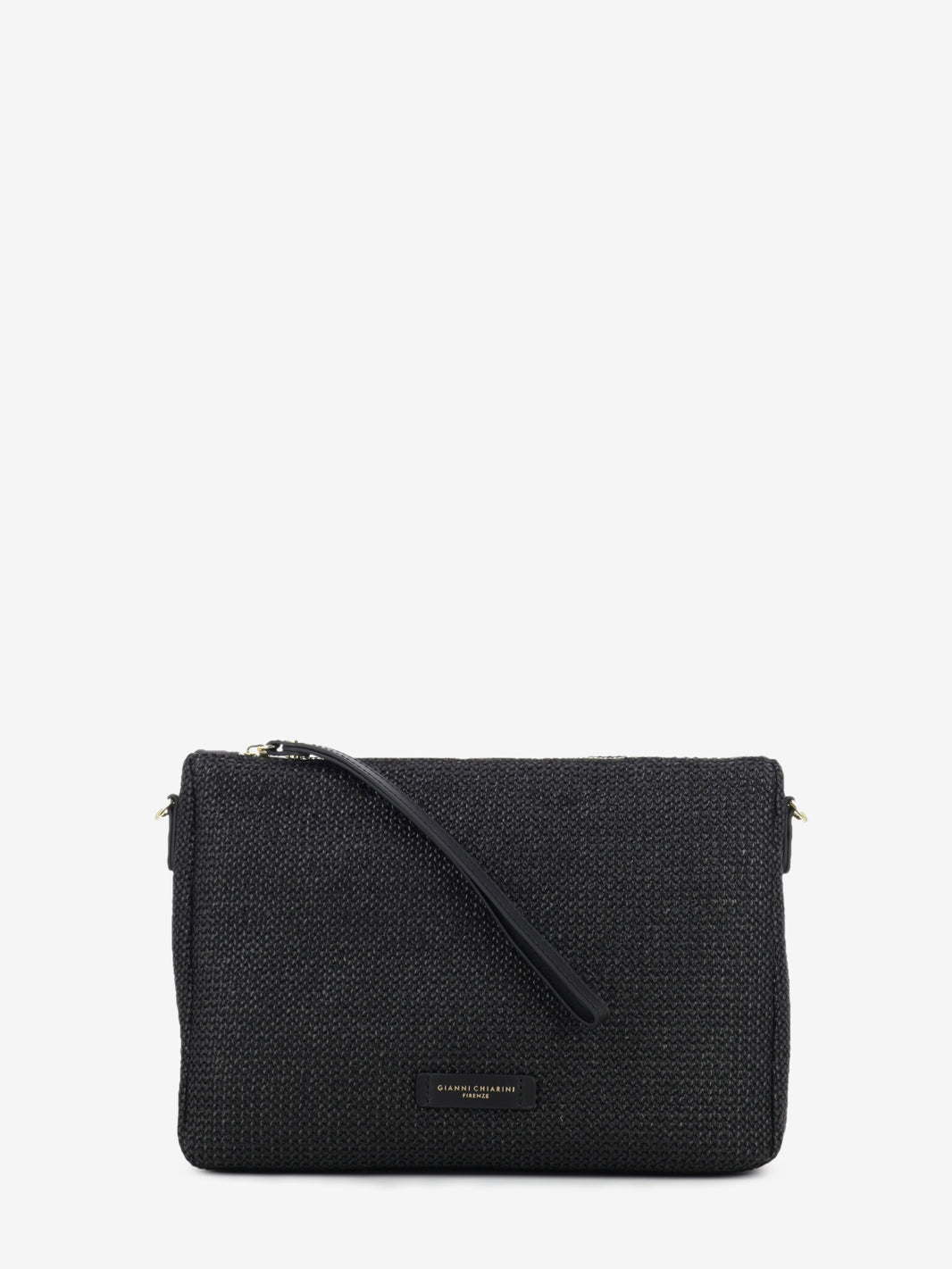 Nora Pouch in tessuto e pelle nero