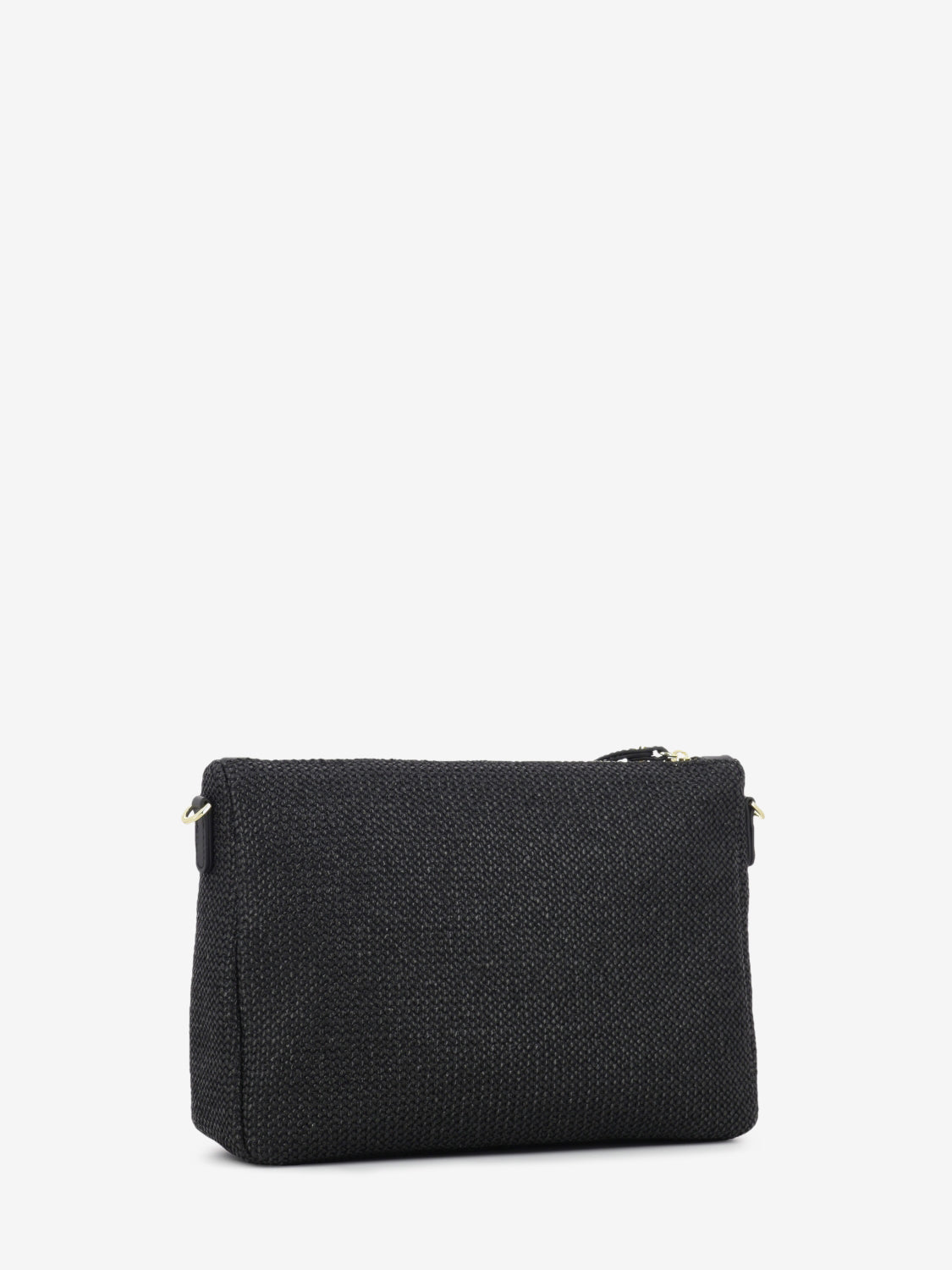 Nora Pouch in black fabric and leather