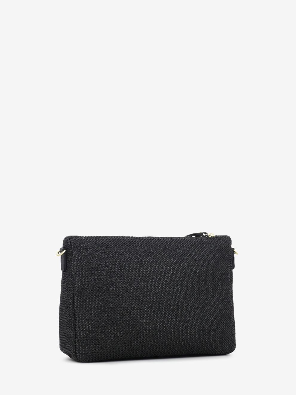 Nora Pouch in black fabric and leather