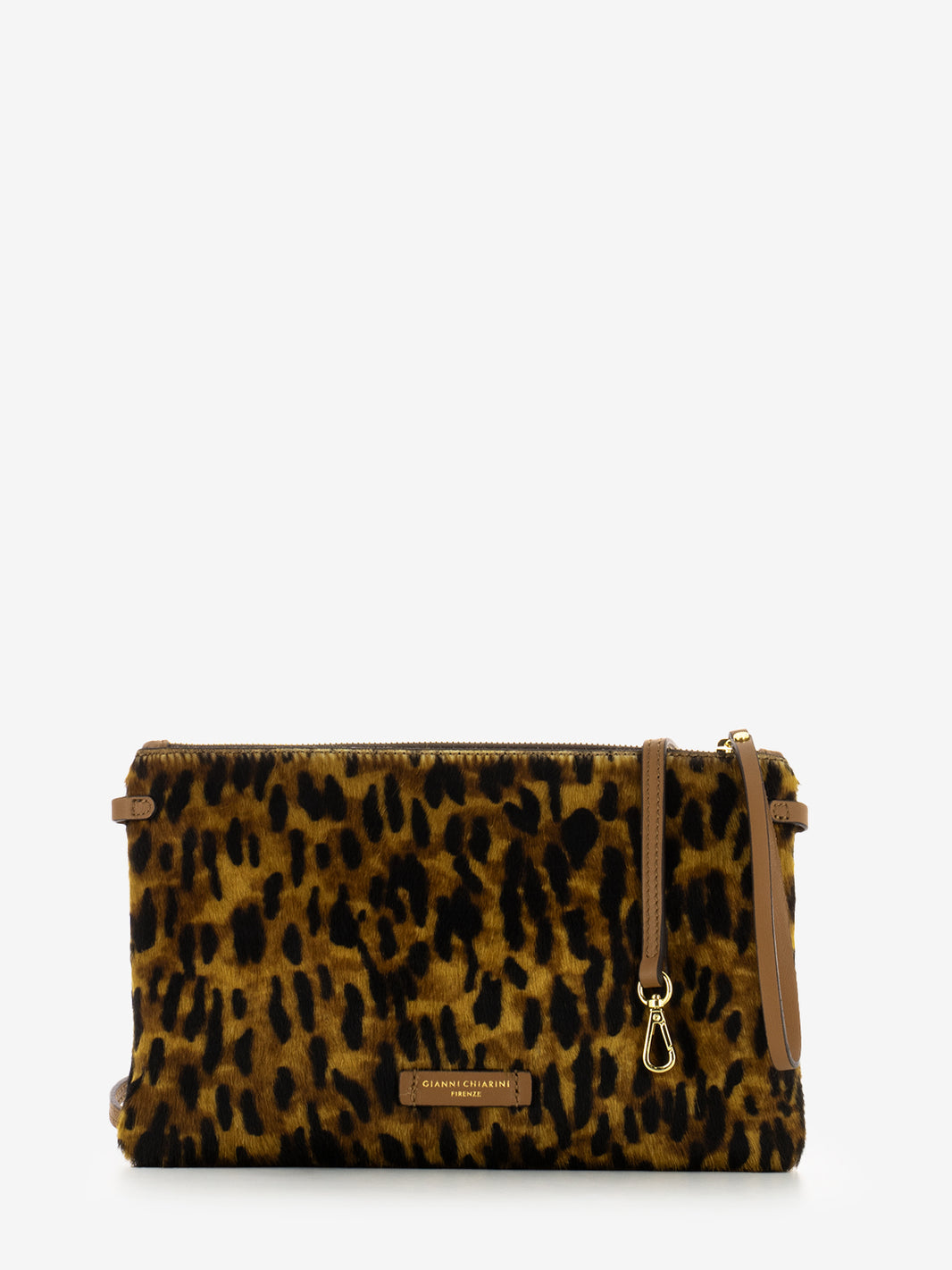 Pochette Hermy in pelle lince / cuoio