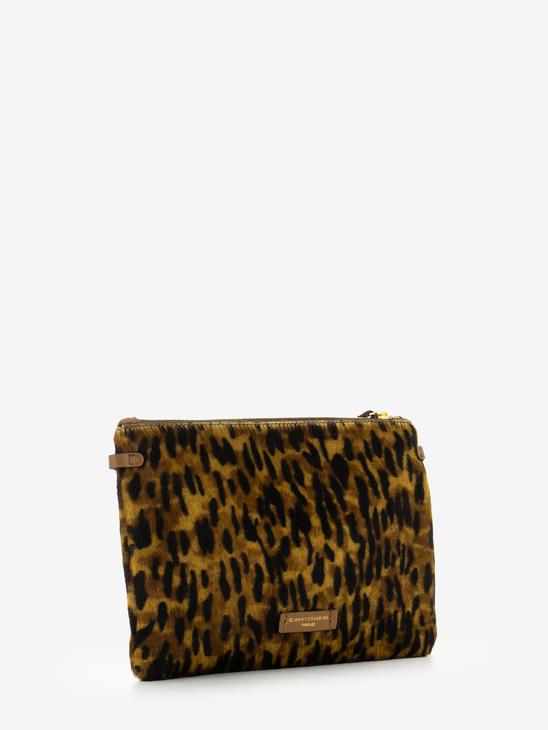 Pochette Hermy in pelle lince / cuoio