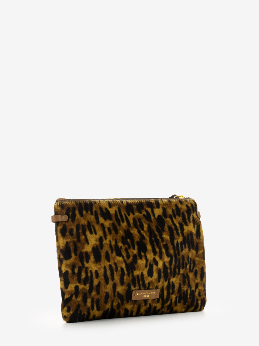 Pochette Hermy in pelle lince / cuoio