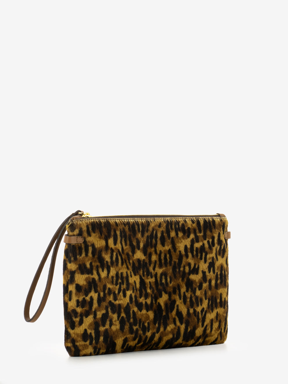 Pochette Hermy in pelle lince / cuoio