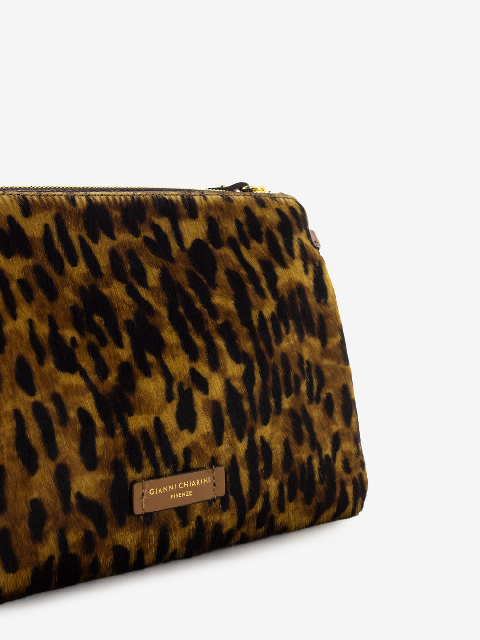 Pochette Hermy in pelle lince / cuoio